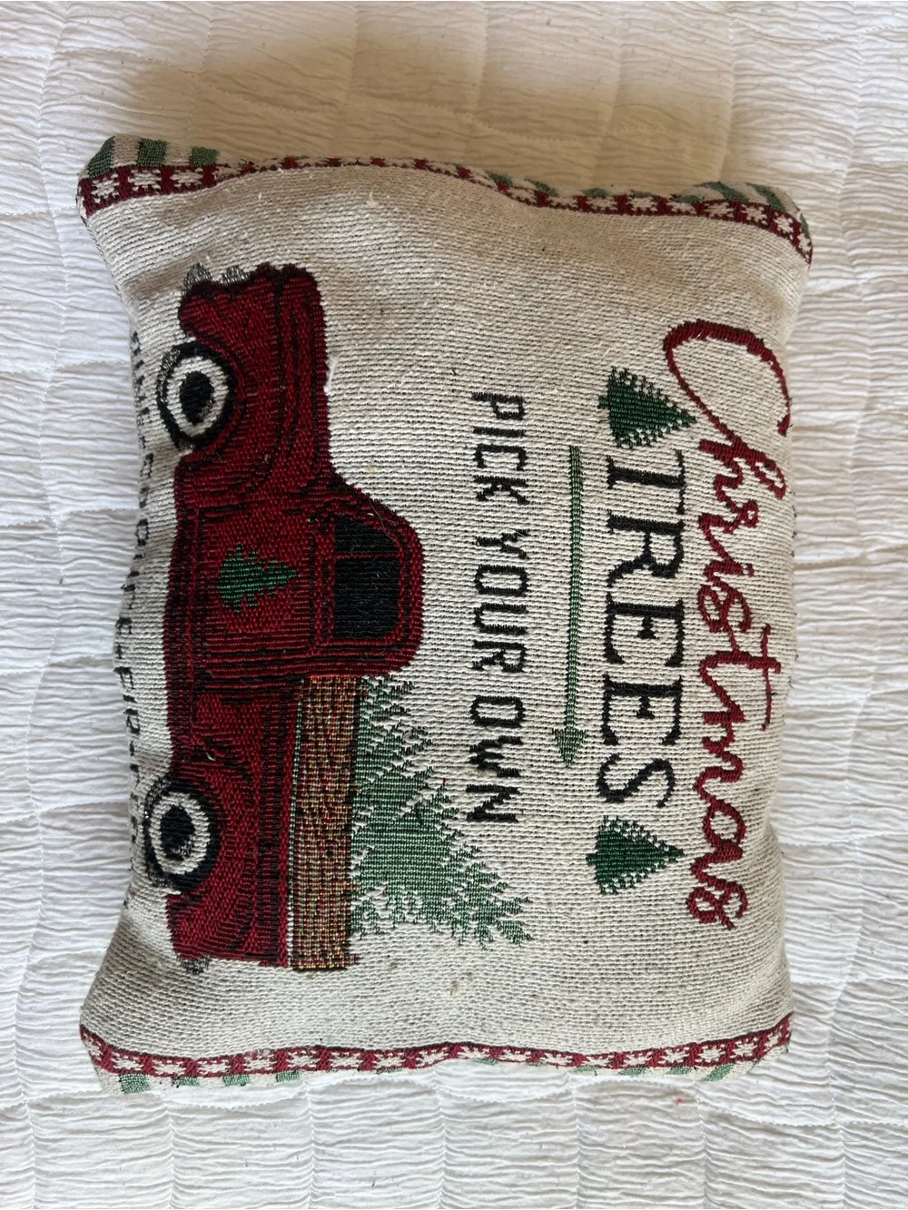 Christmas Holiday Pillow - double sided